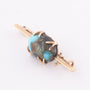 Antique gold brooch with turquoise