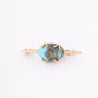 Antique gold brooch with turquoise