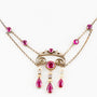 Art Nouveau necklace with ruby ​​and diamond