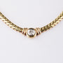 Massief gouden collier met briljant