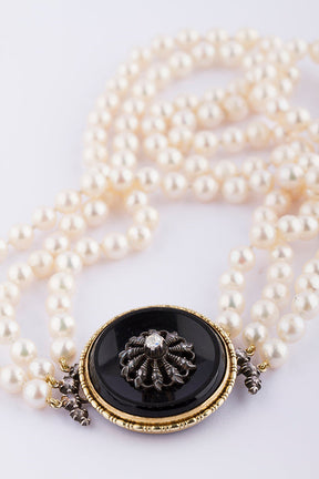 3-strengs cultivé parel collier