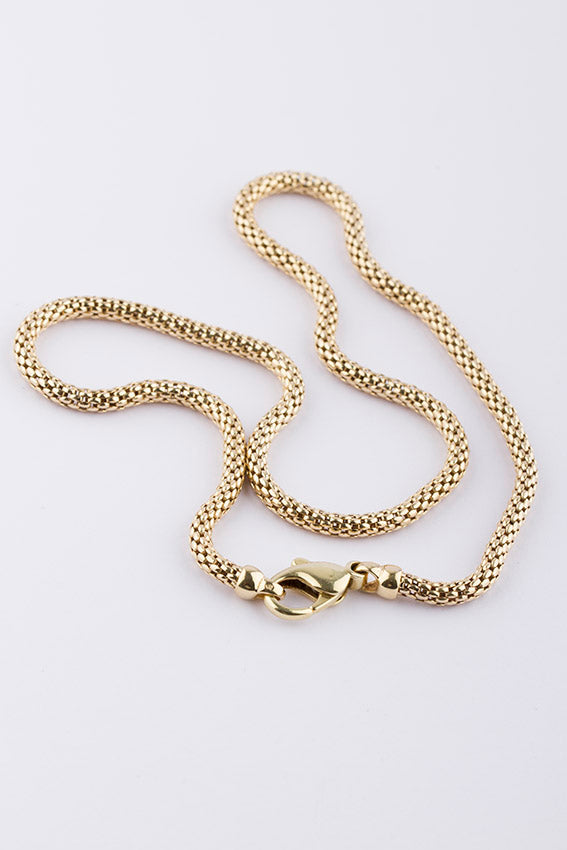 Gevlochten gouden collier