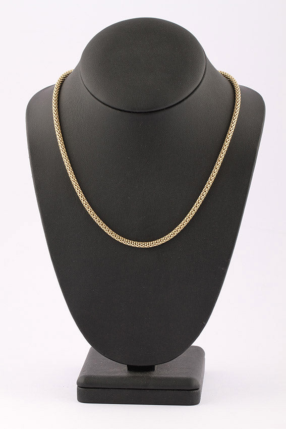 Gevlochten gouden collier