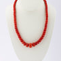 Antique blood coral necklace with large beads