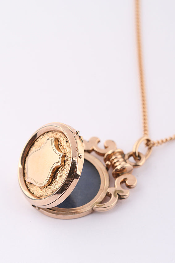 Rosé gouden medaillon hanger