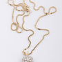 Gouden dubbele entourage hanger met briljant