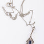 Antieke Art Déco hanger met saffier en diamanten