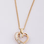 Gouden hart hanger met diamant