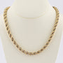 Wit/geel gouden koord collier