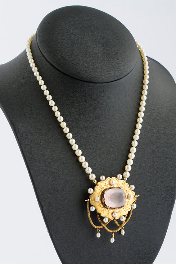 Antieke gouden broche/hanger Belle Epoque