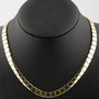 Wit/geel gouden schakel collier