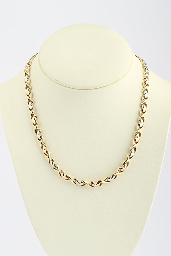 Gouden tri-color collier