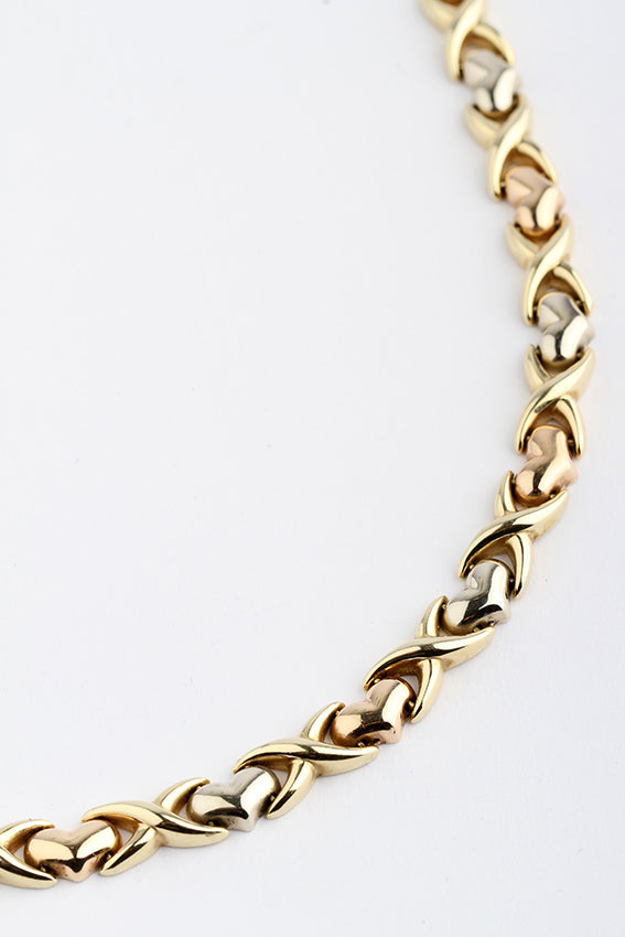 Gouden tri-color collier