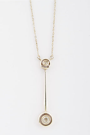 Oude gouden hanger met roos geslepen diamanten