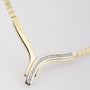 Wit/geel gouden collier met briljanten