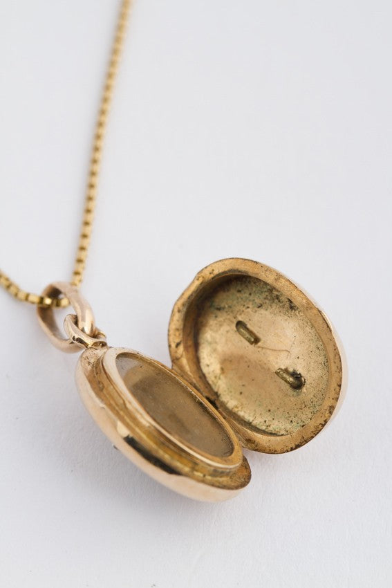 Antiek gouden/platina medaillon