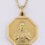 14 krt. gouden scapulier medaille aan gouden collier