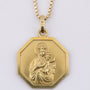 14 krt. gouden scapulier medaille aan gouden collier