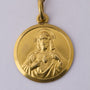 18 krt. gouden scapulier medaille aan gouden collier