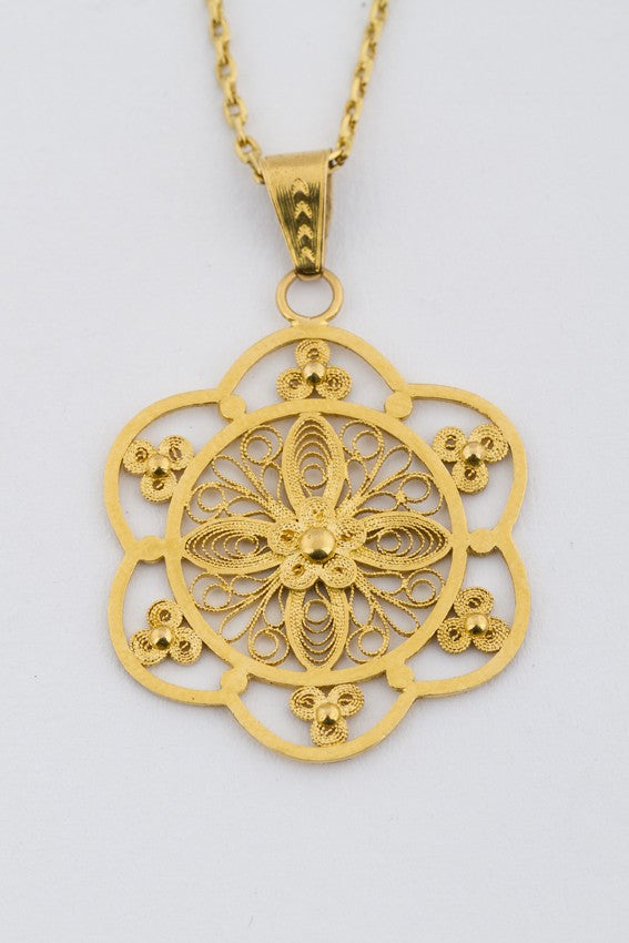 22 krt. gouden filigrain hanger