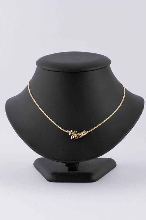 Gouden collier met 12 briljanten