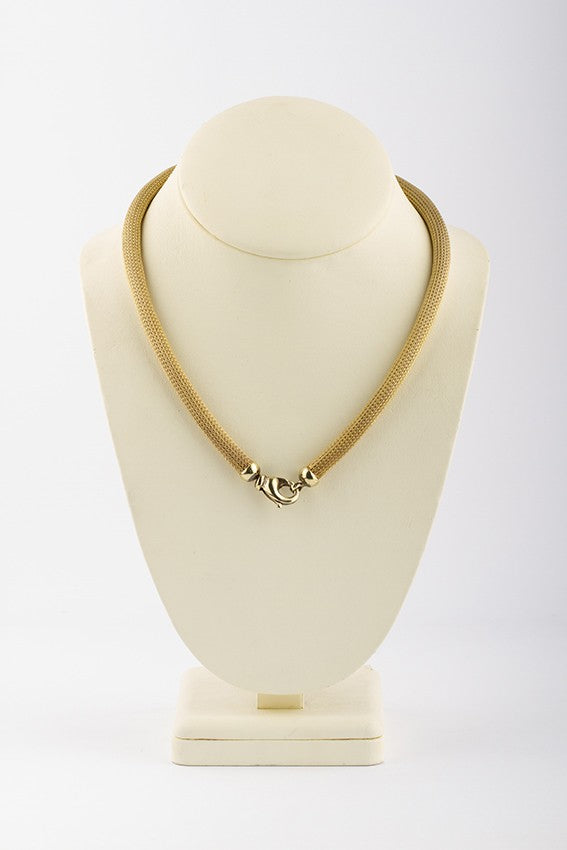 Gouden gevlochten collier