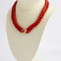 2-strengs bloedkoralen collier