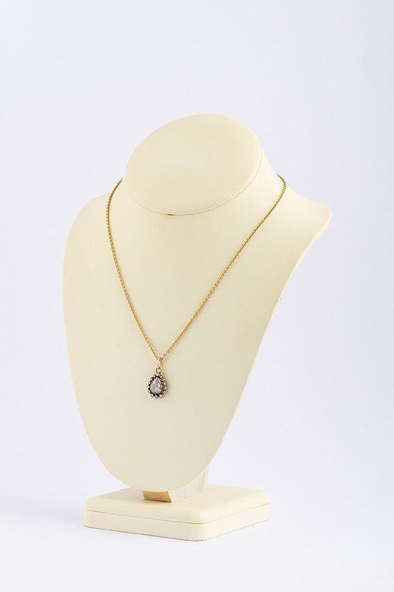 Antieke entourage hanger met diamanten