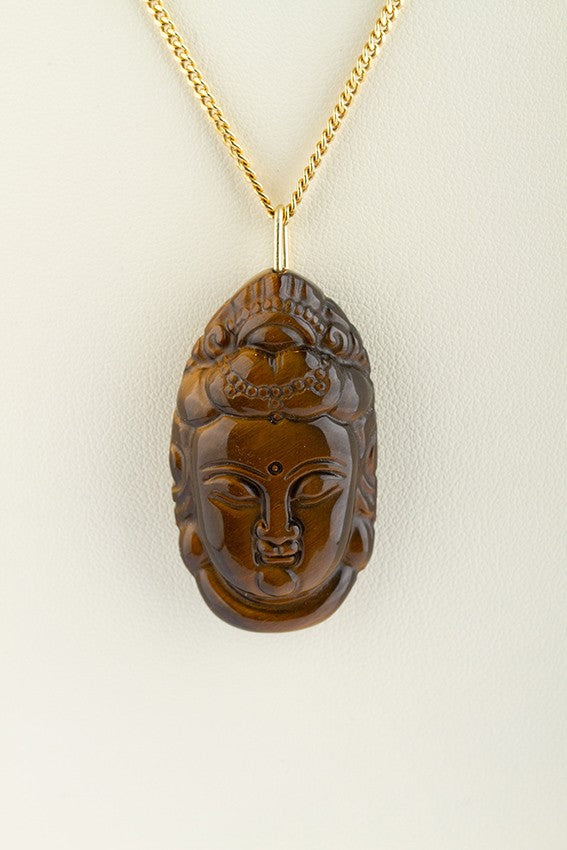 Guanyin carved from tiger's eye