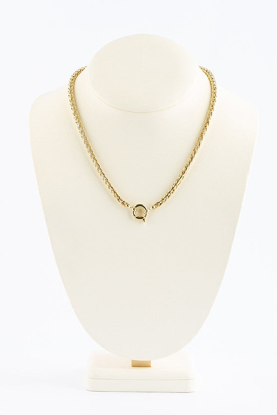 Gouden gevlochten collier.