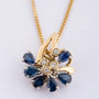 White/yellow gold pendant with brilliant and sapphire