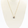 White/yellow gold pendant with brilliant and sapphire