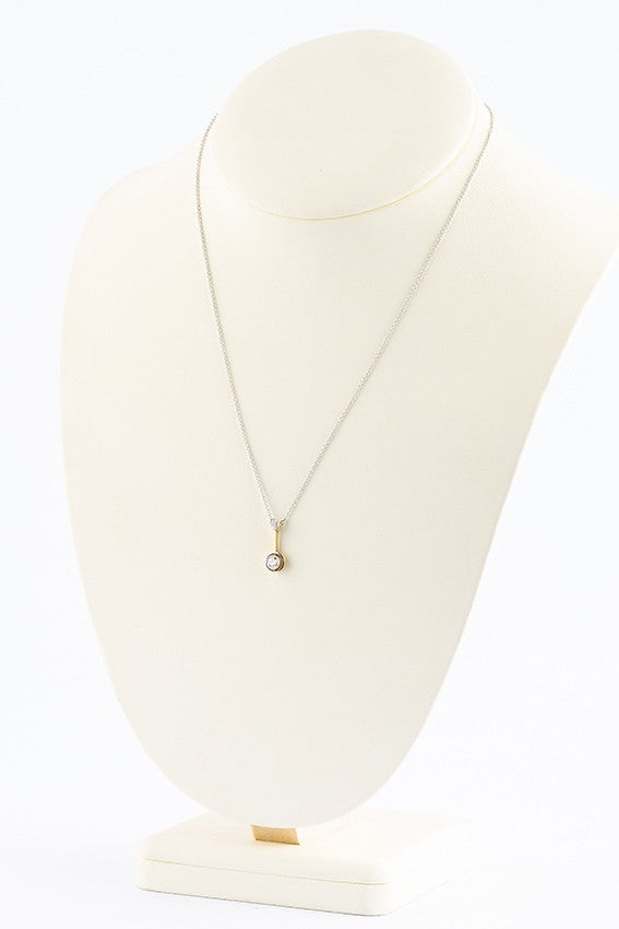 White/yellow gold Art Nouveau pendant