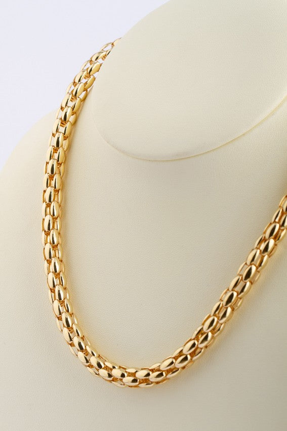 Gold link necklace