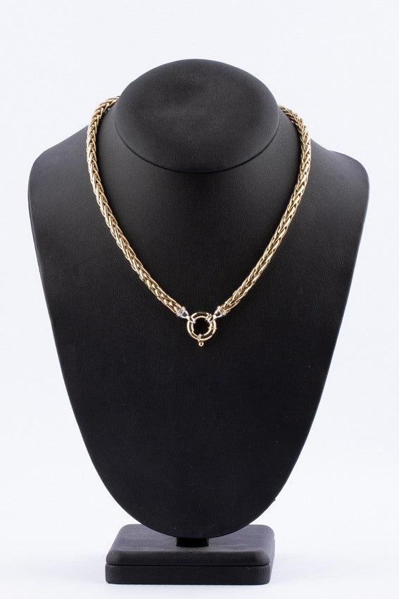 Gouden gevlochten collier