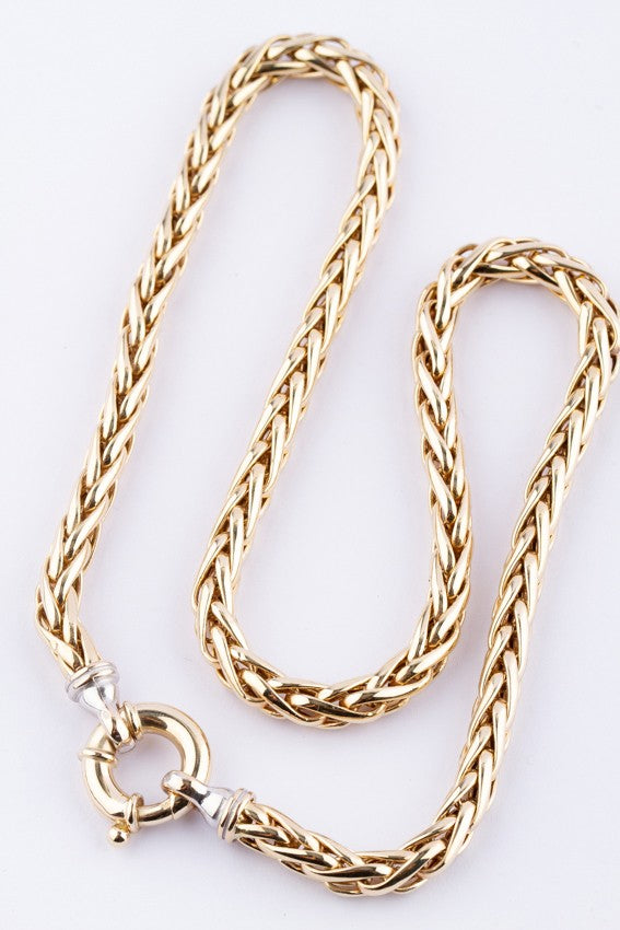 Gouden gevlochten collier