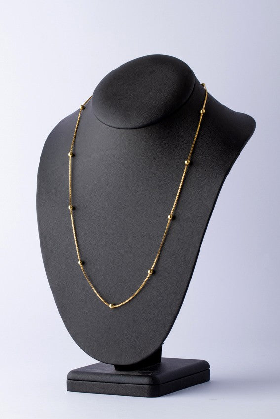 14 krt. gouden bolletjes collier.