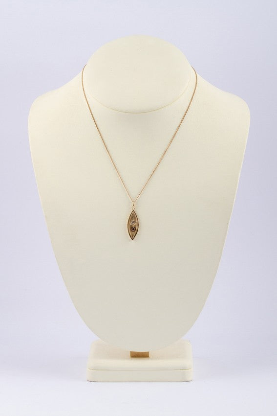 Antieke gouden Art Nouveau hanger met diamanten