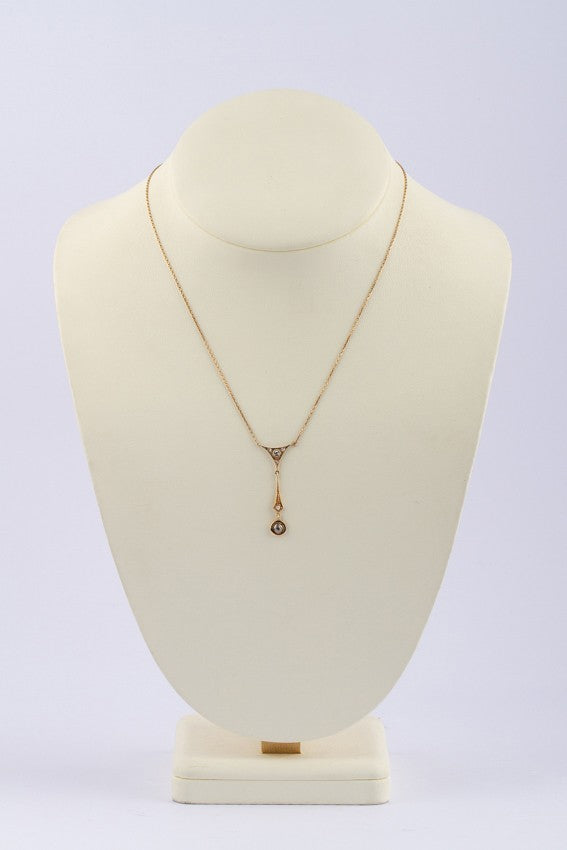 Antieke gouden hanger met diamanten