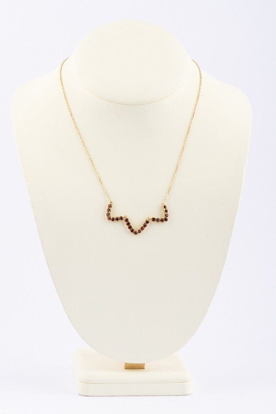 Gouden collier met granaten