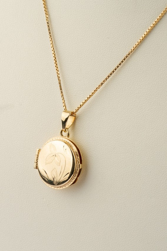 Gouden gegraveerd medaillon