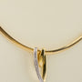 Gold design pendant with 5 diamonds