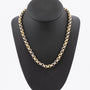 White/yellow gold jasseron necklace