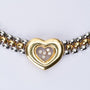 Chopard stijl happy diamonds collier (imitatie), goud en wit metaal