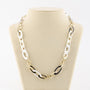 White/yellow gold link necklace