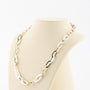 White/yellow gold link necklace