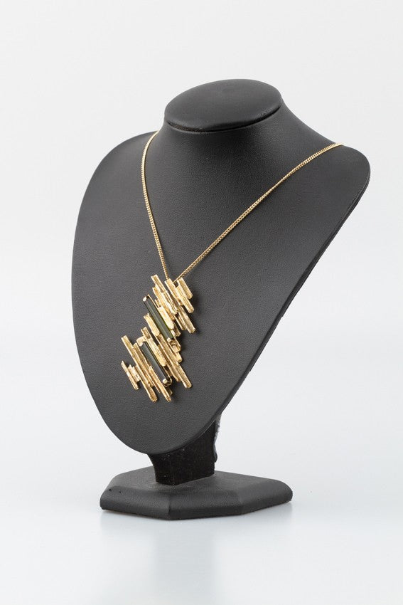 Gouden hanger met toermalijn