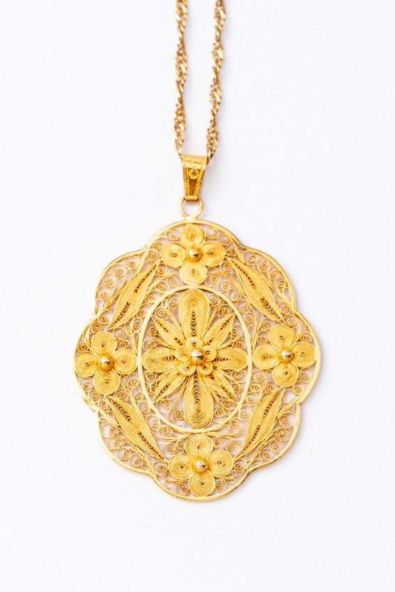 Gouden filigrain hanger