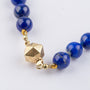Lapis lazuli collier aan gouden sluiting