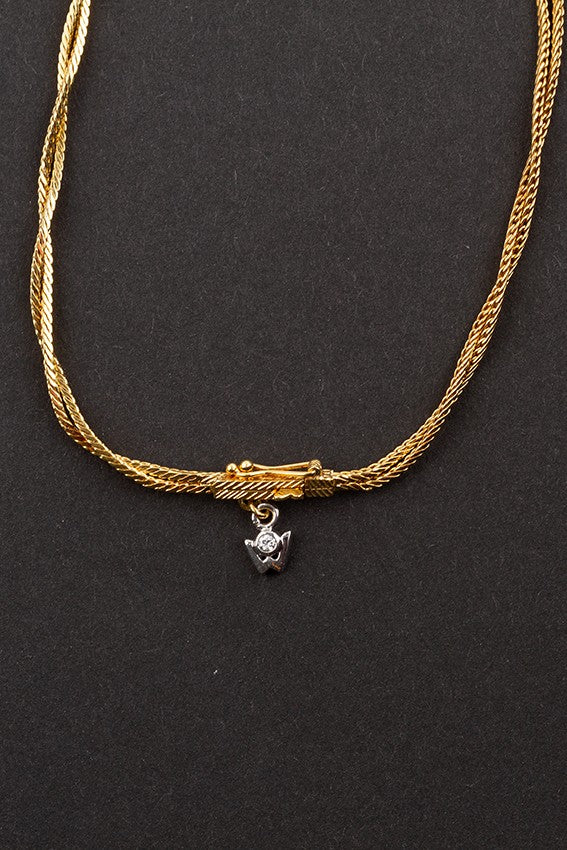 Gouden collier met 30 briljanten